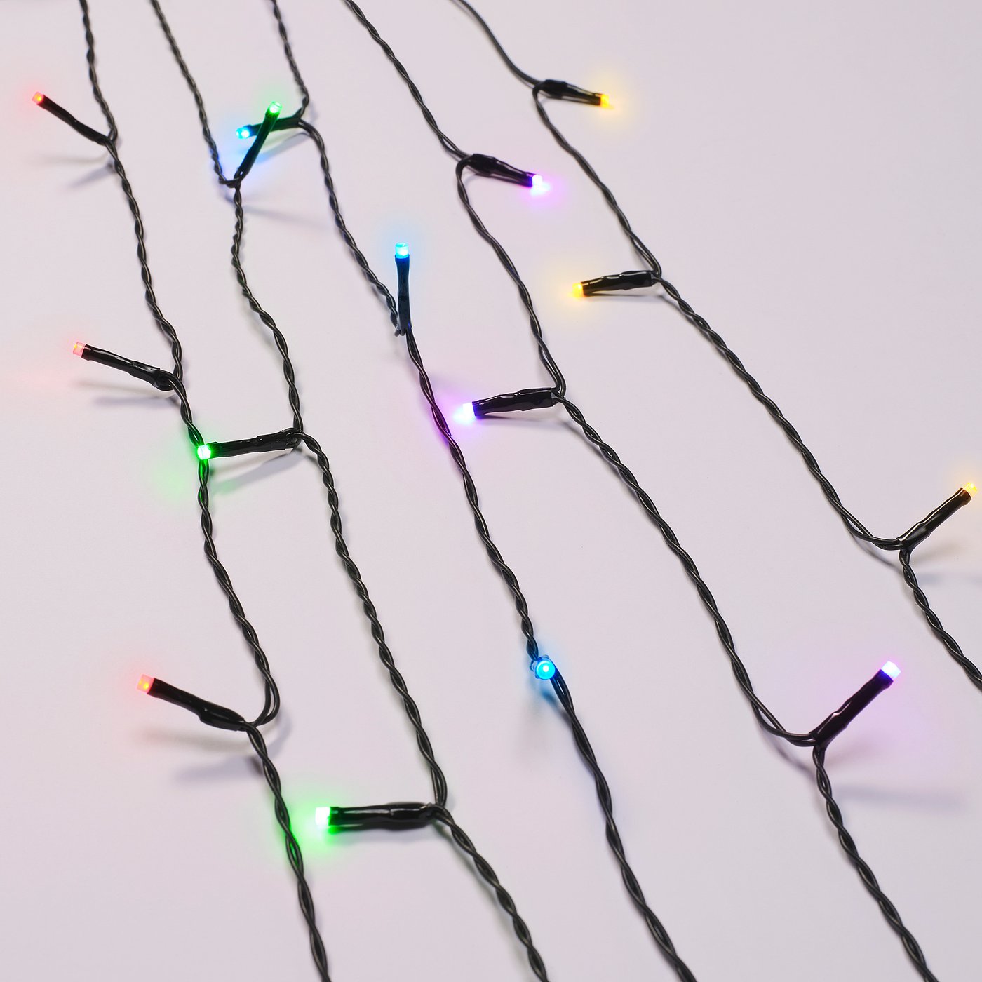GETKÅL LED rasvetni lanac, podesiva boja na baterije/napolju, 4.5 m