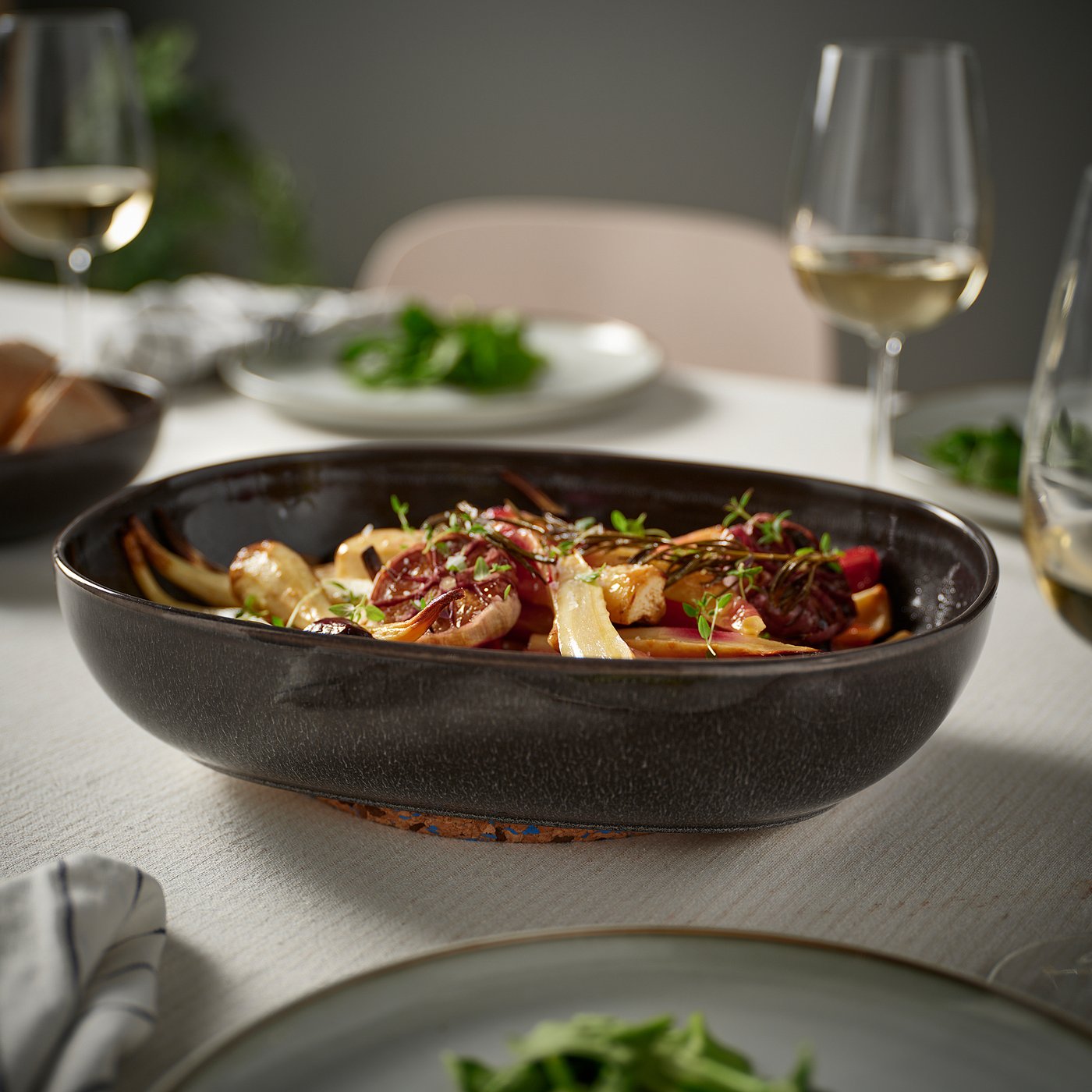 GLADELIG Posuda za pećnicu, 2 kom., tamnosiva