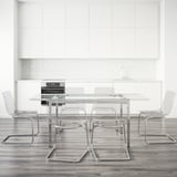 GLIVARP / TOBIAS Sto i 6 stolica, providno/providno, 188 cm
