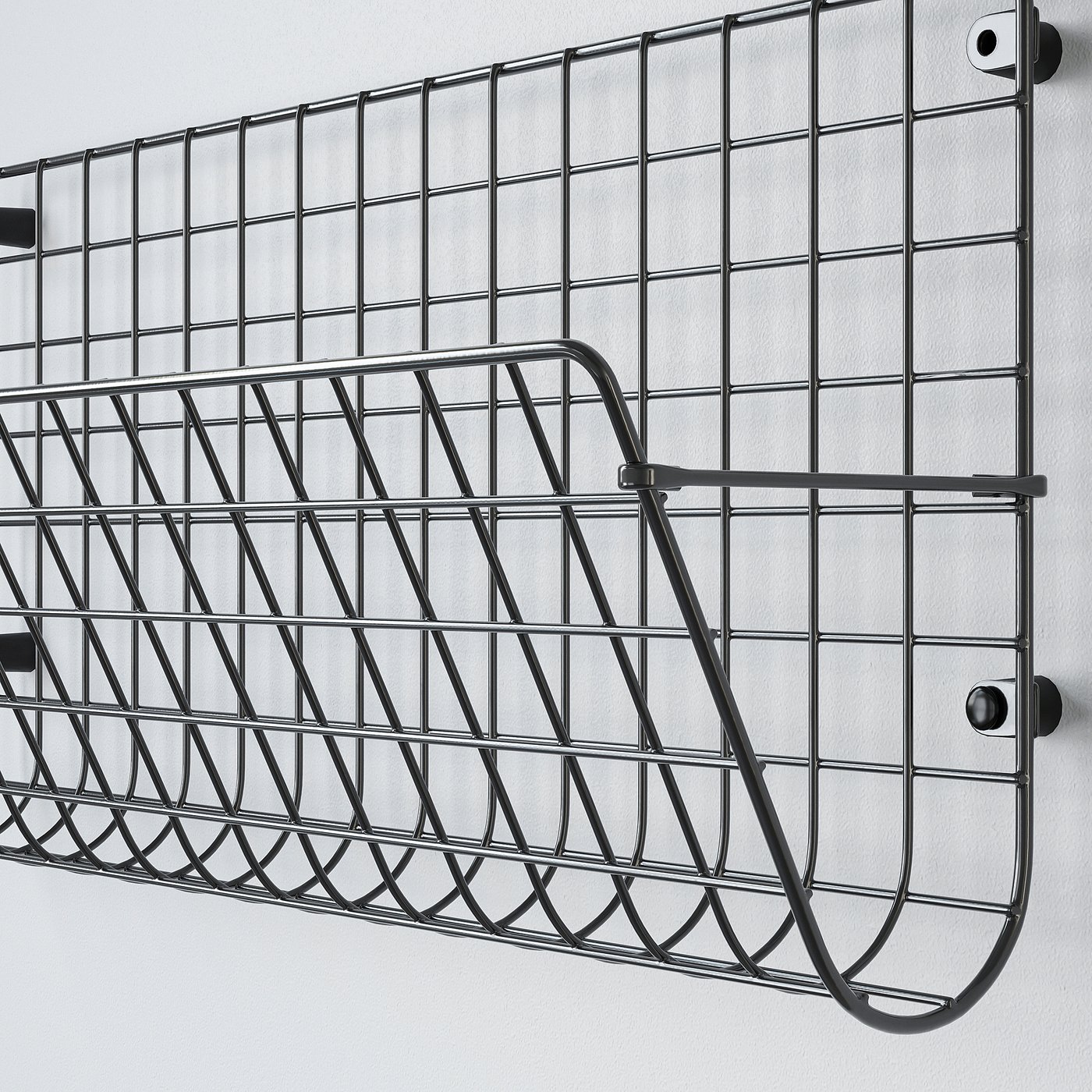 GREJIG Džep za zid, siva, 58x17x28 cm