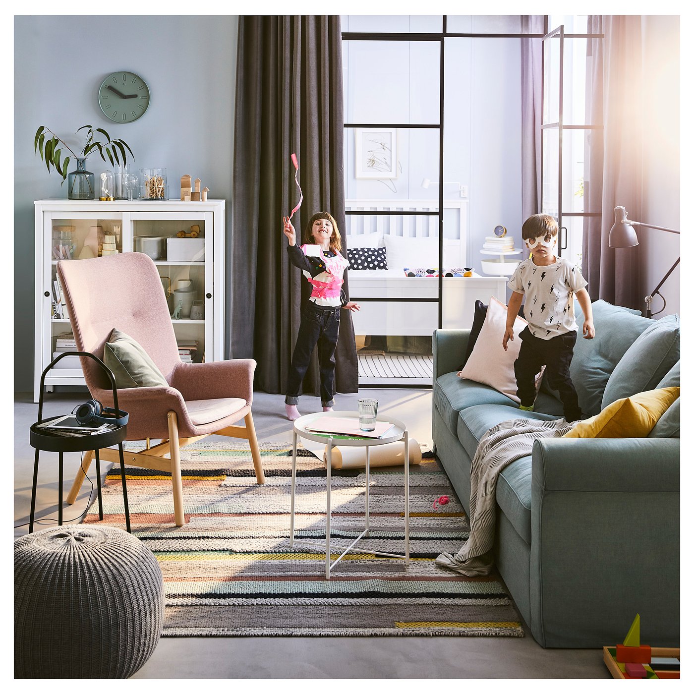 GRÖNLID Sofa trosed, Ljungen svetlozelena