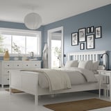 HEMNES Nameštaj za spavaću sobu, 4 k., belo bajcovano, 180x200 cm