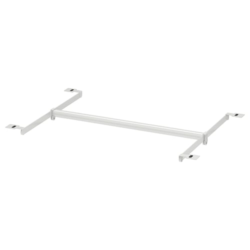 HJÄLPA Šipka za vešal+2šine za kač+spone2p, podesivo/bela, 60-100x55 cm
