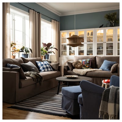 HYLTARP Sofa trosed, Gransel siva-smeđa