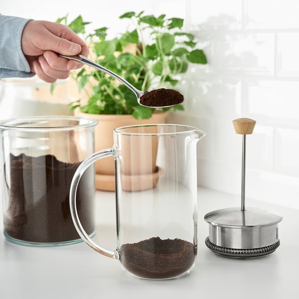 IKEA 365+ Aparat za kafu/čaj, bistro staklo/nerđajući čelik, 1 l