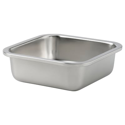 IKEA 365+ Posuda za hranu, kvadrat/nerđajući čelik, 600 ml