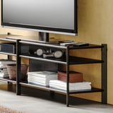 JÄTTESTA TV stalaža, crna, 160x40x49 cm