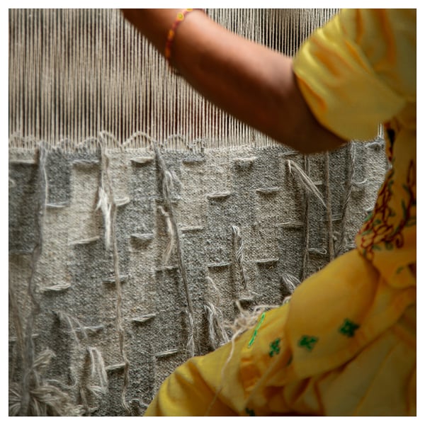 KNAPPHIRS Tepih, ravno tkani, siva/ručni rad, 170x240 cm