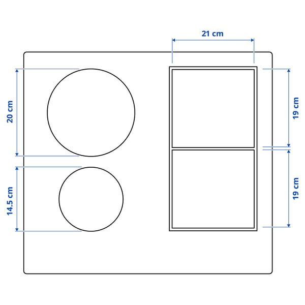 KOLSTAN Indukcijska grejna ploča, IKEA 500 bela, 58 cm