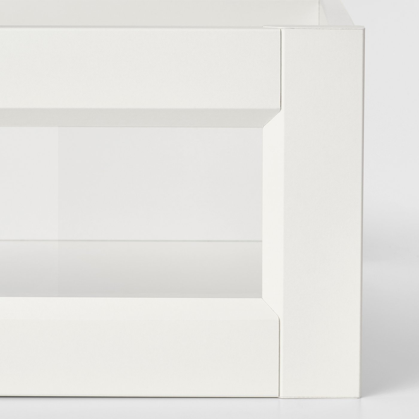 KOMPLEMENT Fioka s uokvirenim stakl. frontom, bela, 100x35 cm