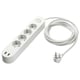 Opcija: KOPPLA 4-struka utičnica s 2 USB ulaza, bela, 3.0 m