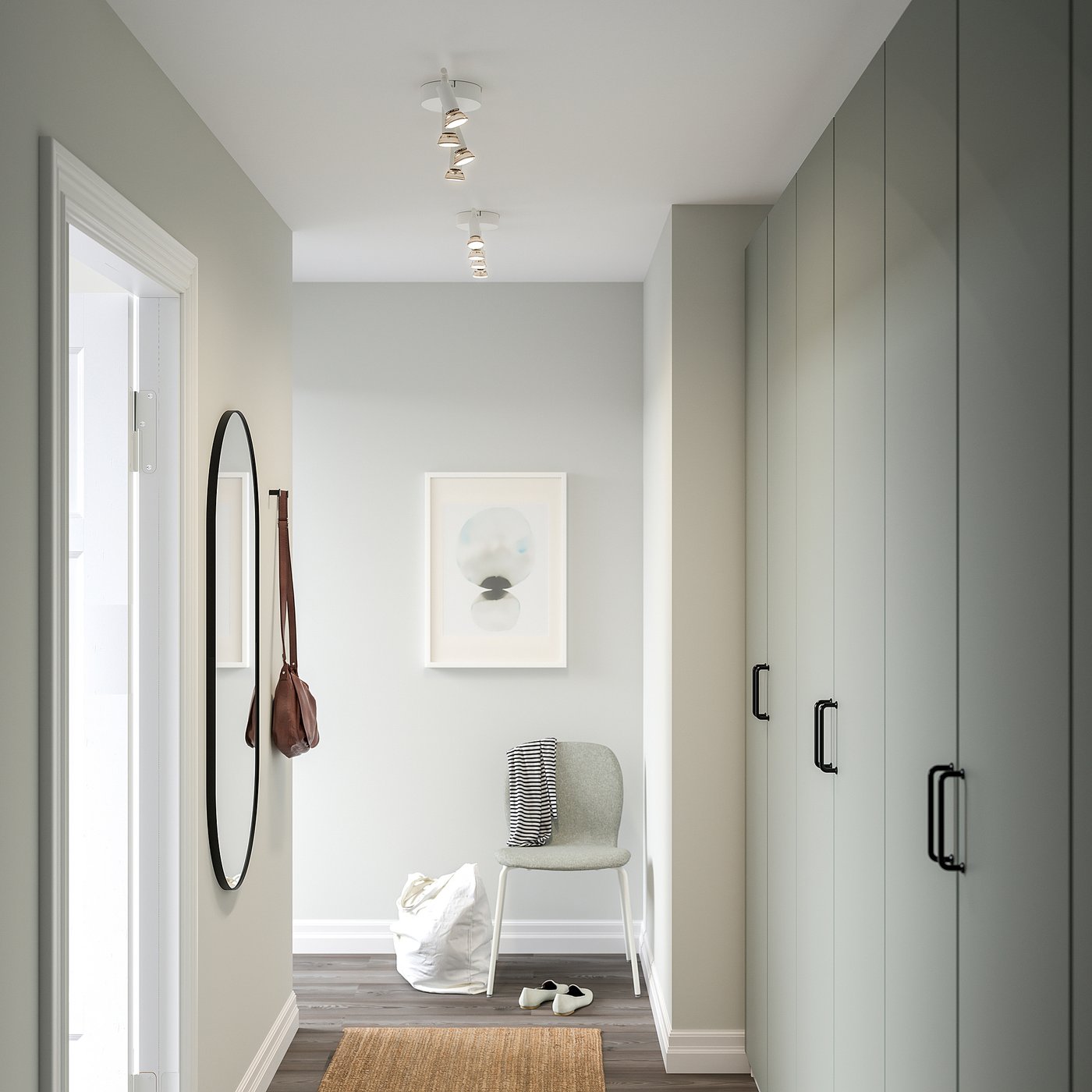 KRUSNATE 4 mala plafonska reflektora, bela