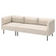 LILLEHEM Modularna sofa trosed, Vissle/bež metal