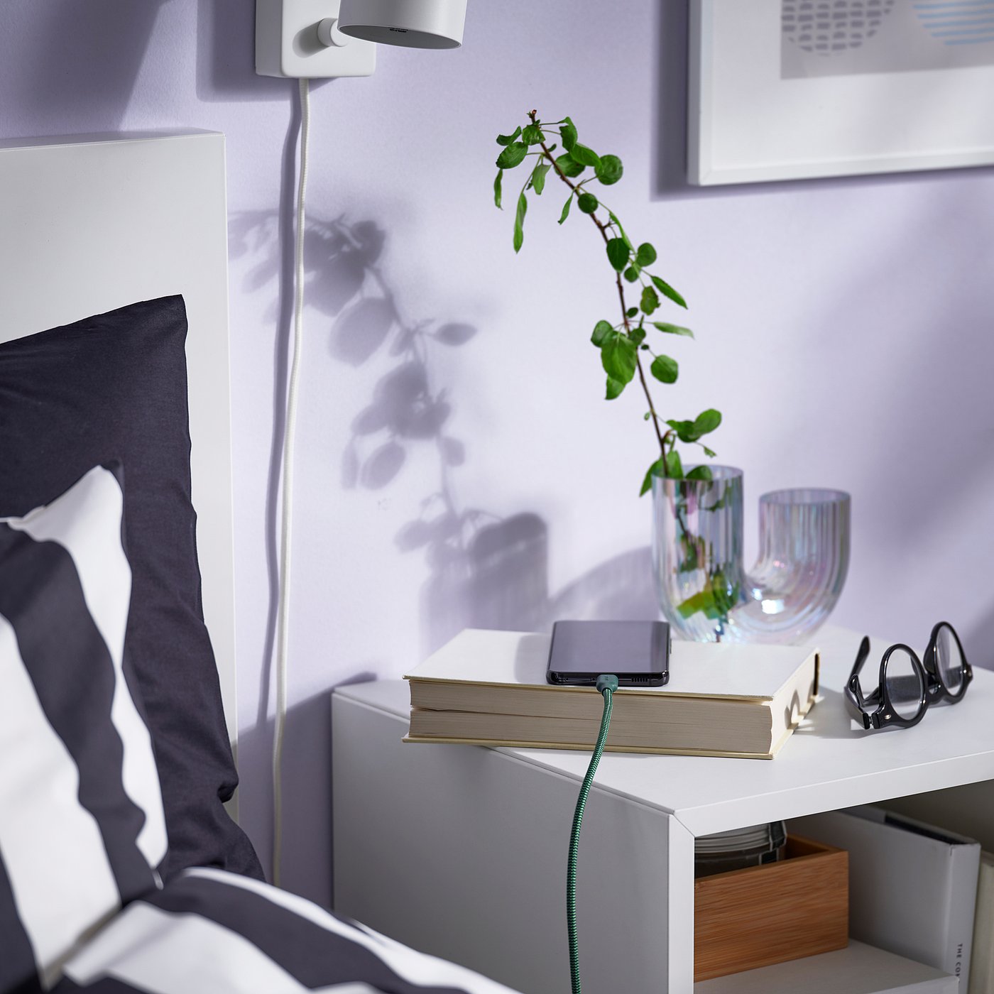 LILLHULT Kabl USB-C - kabl USB-C, zagasitozelena, 60 W/1.5 m
