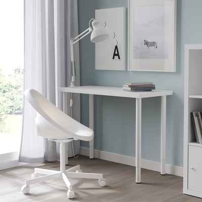 LINNMON / OLOV Radni sto, bela, 100x45 cm