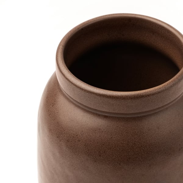 MÄVINN Vaza, smeđa/keramika, 19 cm