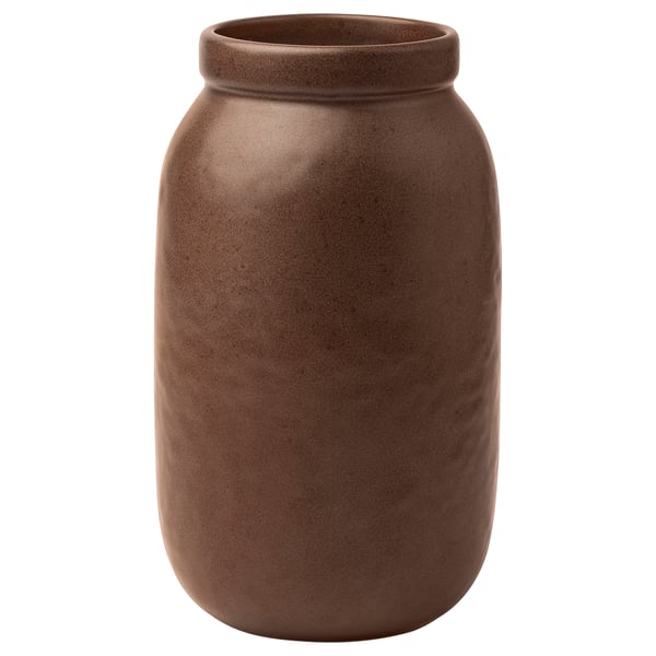 MÄVINN Vaza, smeđa/keramika, 19 cm