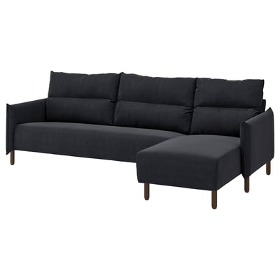 MANNARP Sofa 4-sed i lenjivac, Saxemara crno-plava