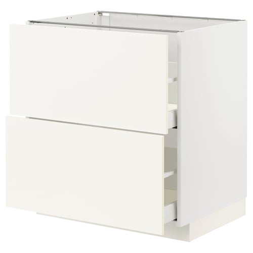 METOD / MAXIMERA Pod.element, 2fronta/2vis.fioke, bela/Vallstena bela, 80x60 cm