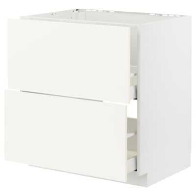 METOD / MAXIMERA Pod.element sudop. i 2front/2fioke, bela/Vallstena bela, 80x60 cm