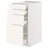 METOD / MAXIMERA Podni element 4 fronta/4 fioke, bela/Vallstena bela, 40x60 cm