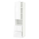 METOD / MAXIMERA Vis.elem.mikrotal. s vratima/2fioke, bela/Ringhult bela, 60x60x240 cm