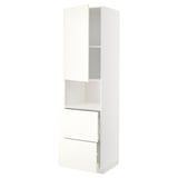 METOD / MAXIMERA Vis.elem.mikrotal. s vratima/2fioke, bela/Vallstena bela, 60x60x220 cm