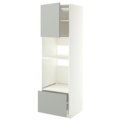 METOD / MAXIMERA Visoki element za ugradne uređaje, bela/Havstorp svetlosiva, 60x60x200 cm