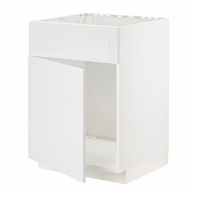 METOD Pod.elem.sudop. s vratima/frontom, bela/Stensund bela, 60x60 cm