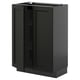 METOD Podni element s policama/2 vrata, Crnosiva/Lerhyttan crno bajcovano, 60x37 cm