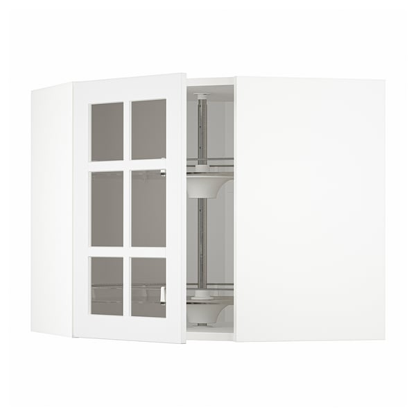 METOD Ug.zid.orm. i roto-polic/stakl.vrat, bela/Stensund bela, 68x60 cm