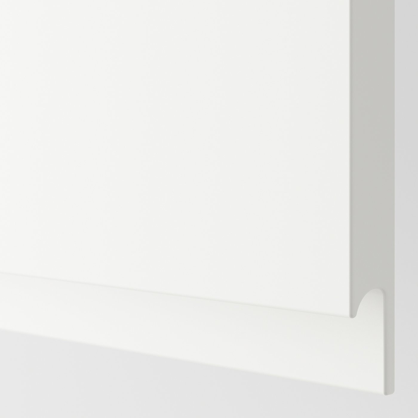 METOD Ugaoni podni ormarić s policom, bela/Voxtorp matirano bela, 128x68 cm