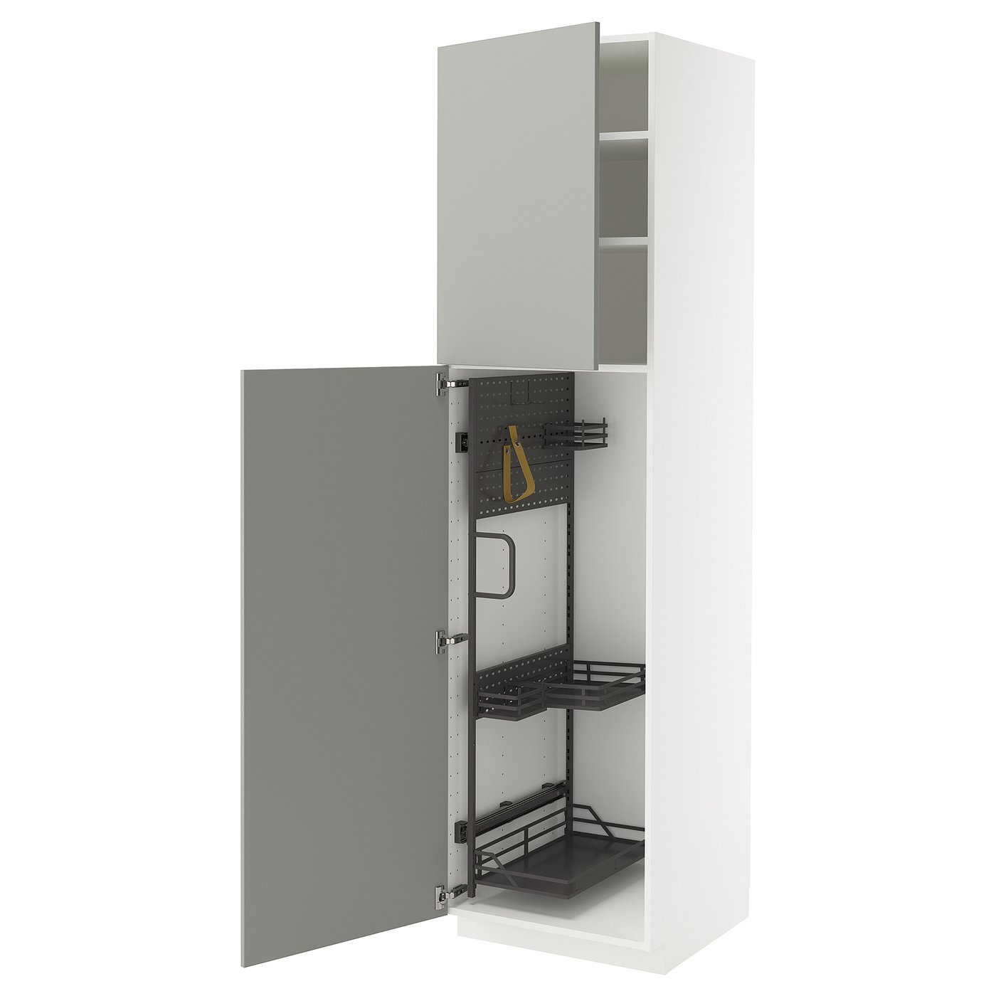 METOD Visoki element-ostava, bela/Havstorp svetlosiva, 60x60x220 cm
