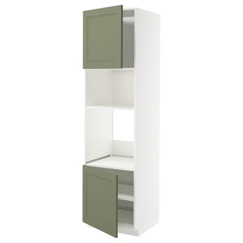 METOD Visoki element za ugradne uređaje, bela/Axstad sivozelena, 60x60x220 cm