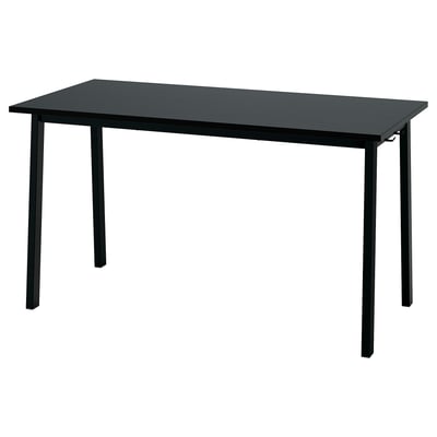 MITTZON Konferencijski sto, crno bajcovan jasenov furnir/crna, 140x68x75 cm