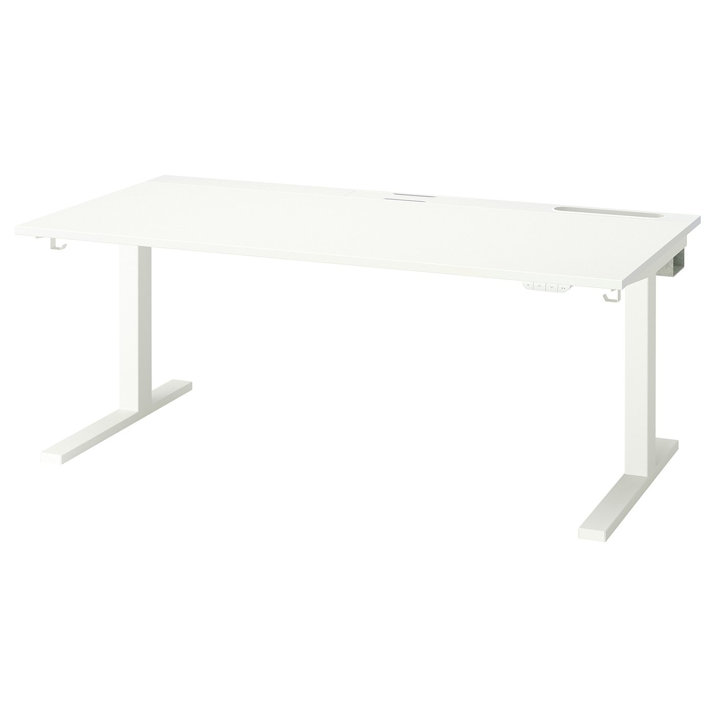 MITTZON Podesivi radni sto, električno bela, 160x80 cm