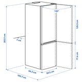 MÖLNÅS Frižider/zamrzivač, IKEA 700 samostojeće/boja nerđajućeg čelika, 249/106 l