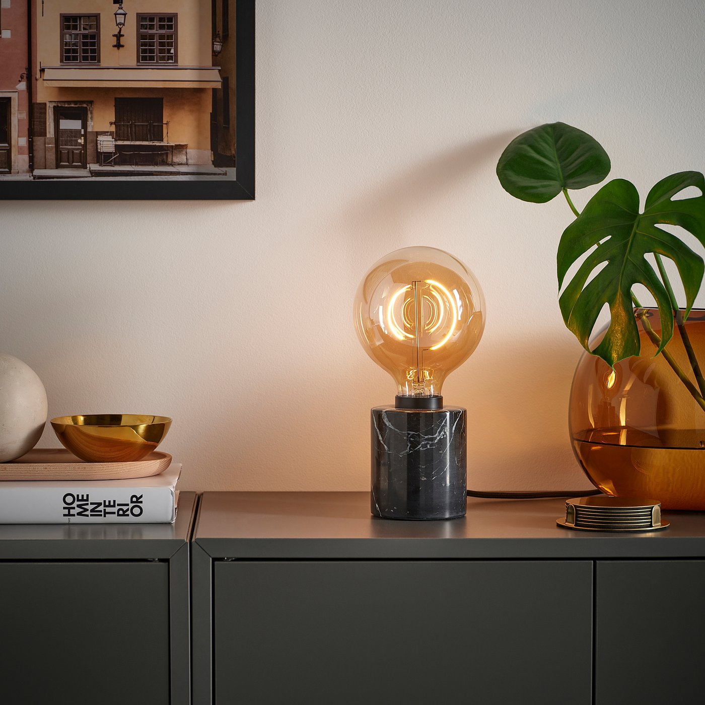 MOLNART LED sijalica E27 150 lumena, kugla smeđe b. staklo, 125 mm