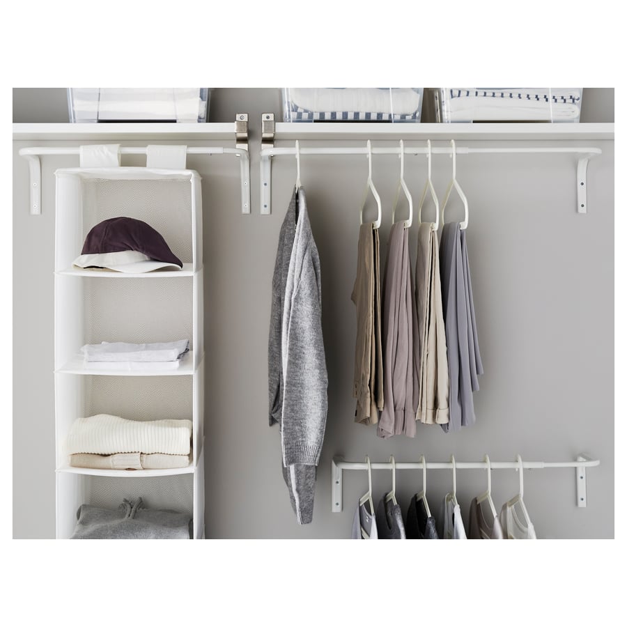 MULIG prečka za kačenje odeće, bela, 60-90 cm - IKEA