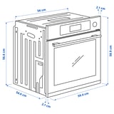MUTEBO Pećn. s vrelim vazd. i punom parom, IKEA 700 boja nerđajućeg čelika