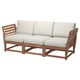 NÄMMARÖ Modularna sofa trosed, spolja, rukohvati svetlosmeđe bajcovano/Frösön/Duvholmen bež
