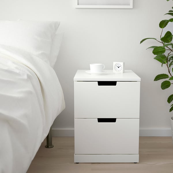 NORDLI Komoda s 2 fioke, bela, 40x54 cm