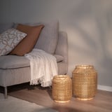 PÅVEFINK Fenjer za top sveću, bambus, 33 cm