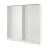 PAX 2 okvira garderobera, bela, 200x35x201 cm