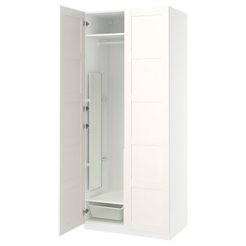 PAX / BERGSBO Kombinacija garderobera, bela/bela, 100x60x236 cm