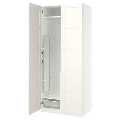 PAX / BERGSBO Kombinacija garderobera, bela/bela, 100x60x236 cm