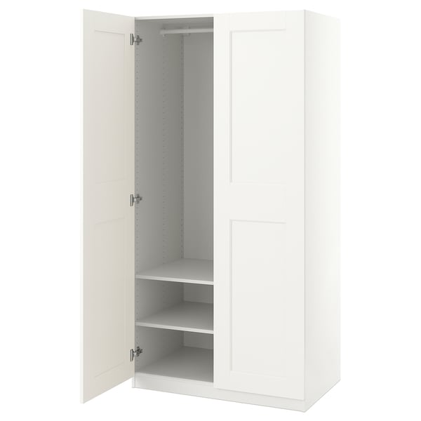 PAX / GRIMO Garderober, bela/bela, 100x60x201 cm
