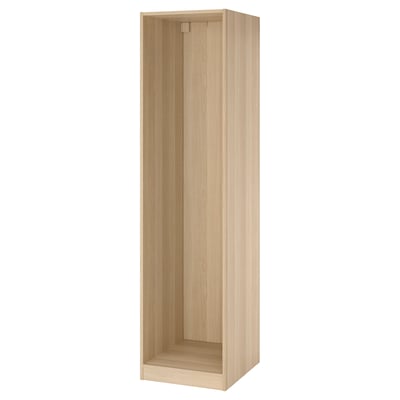 PAX Okvir garderobera, belo b. im. hrastovine, 50x58x201 cm