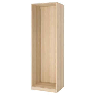 PAX Okvir garderobera, belo b. im. hrastovine, 75x58x236 cm