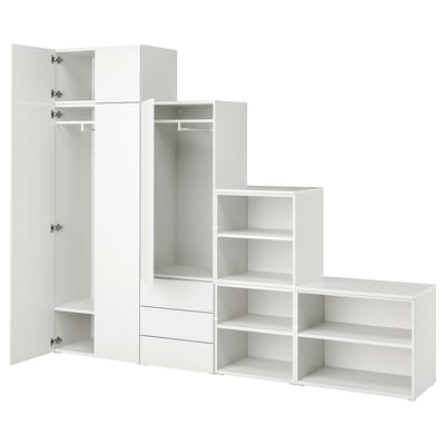 PLATSA Garderober s 5 vrata i 3 fioke, bela/Fonnes bela, 280x42x221 cm